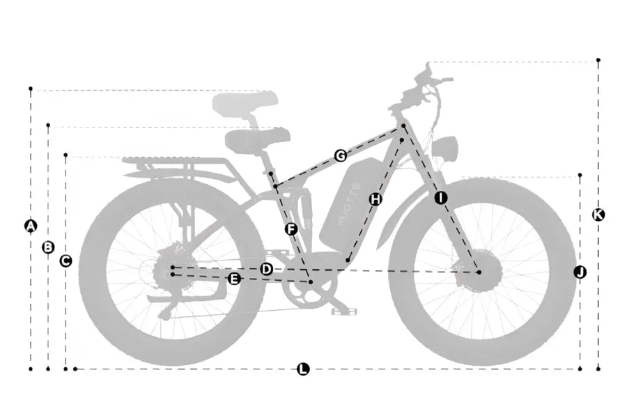 DUOTTS S26 PRO Electric Bike Geometry