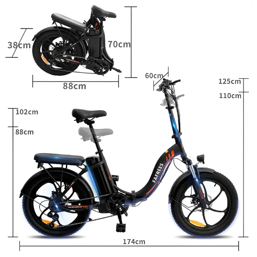 FAFREES F20 Electric bike geometry